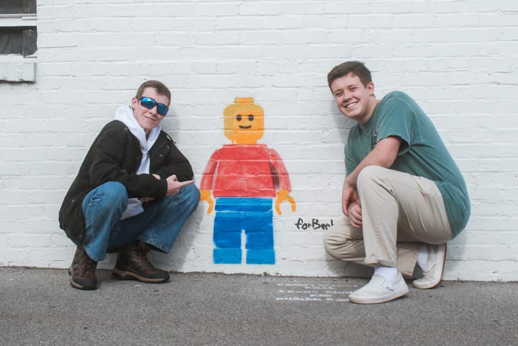 lego man mural nashville twelve south