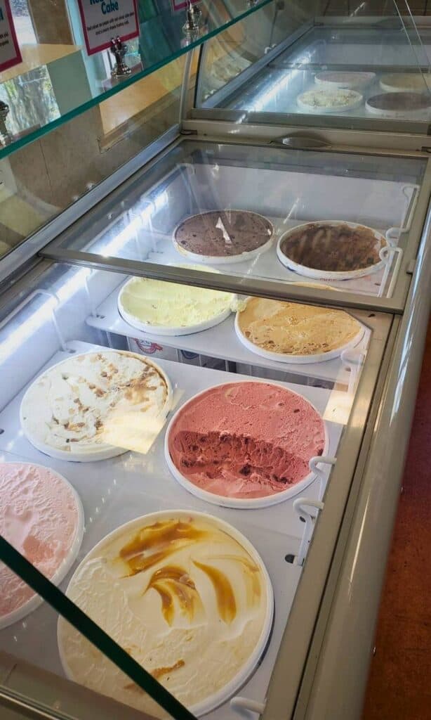 Ice cream flavors and frozen treats at DeNucci&rsquo;s Soft Serve.