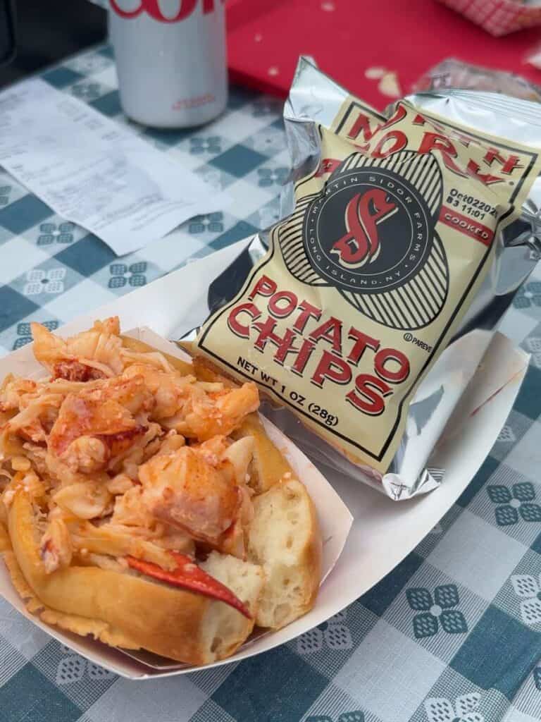lobster roll at roy moore lobster rockport massachusetts