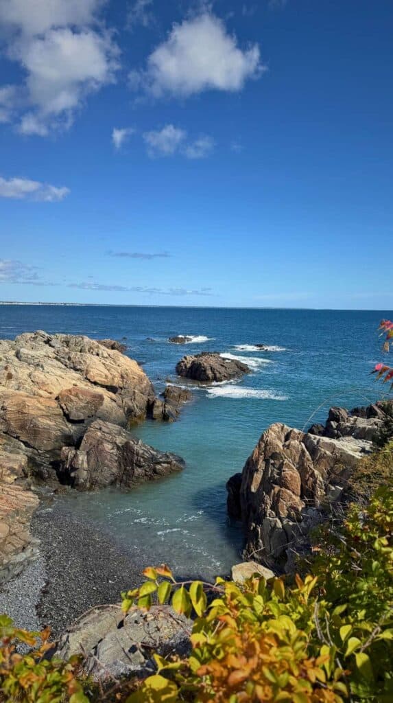A rocky cove along the Marginal Way coastal path in Ogunquit
